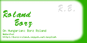 roland borz business card